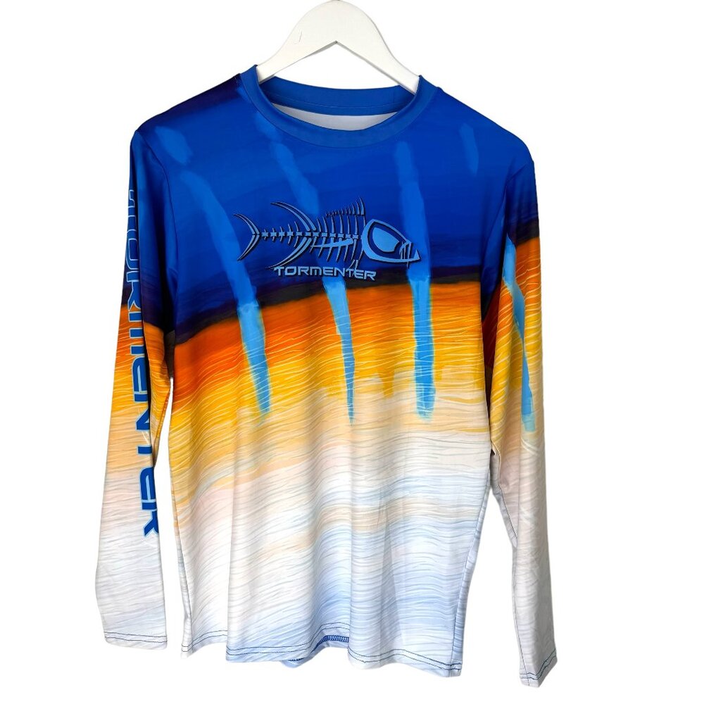 Tormenter Basics Shirt Mens Small Long Sleeve Crewneck Outdoor SPF 50 Fishing
